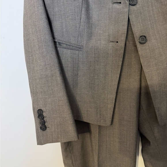 Ann Taylor Pant Suit Two Piece Wool Size 12  Gray - Picture 4 of 9